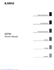 Kawai KCP90 Owner's Manual