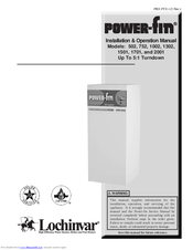 Lochinvar Power-fin 1701 Installation & Operation Manual