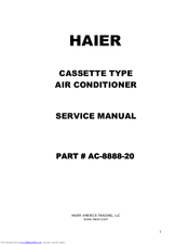 Haier AC-8888-20 Service Manual