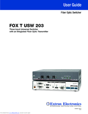Extron electronics FOX T USW 203 User Manual