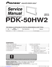 Pioneer PDK-50HW2 Service Manual