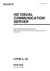 Sony PCS-VCS IPELA Operating Instructions Manual