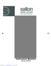 Salton JE1483 Instruction Booklet