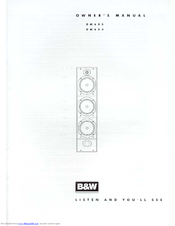 Bowers & Wilkins DM603 Owner's Manual