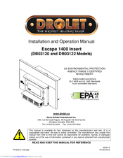 Drolet Escape 1400 Installation And Operation Manual