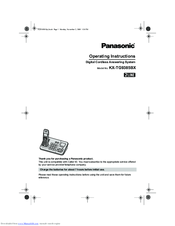 Panasonic X-TG9385BX Operating Instructions Manual