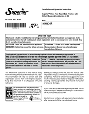 Superior MHW36R Installation And Operation Instructions Manual