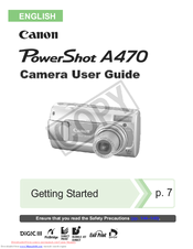 Canon PowerShot A470 User Manual