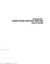 Epson PowerLite 1940W User Manual