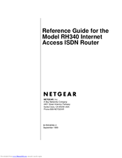 NETGEAR RH340 - ISDN INET Gateway Router Reference Manual