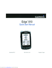 Garmin Edge 810 Quick Start Manual