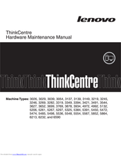 Lenovo ThinkCentre 5852 Maintenance Instructions Manual
