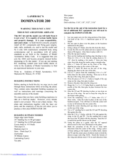 Lanier R/C DOMINATOR 200 User Manual