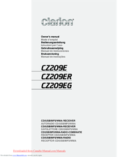 Clarion CZ209E Owner's Manual