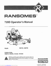 Ransomes 728D 946703 Owner's Manual