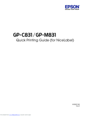 Epson GP-M831 Quick Printing Manual
