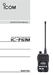 Icom IC-F61M Instruction Manual