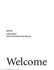 BenQ E700T User Manual