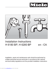 Miele H 6280 BP Installation Instructions Manual