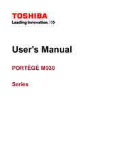 Toshiba Portege M930 Series User Manual