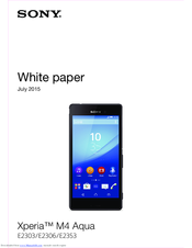 Sony Xperia M4 AquaE2306 White Paper