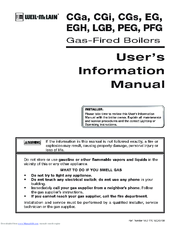 Weil-McLain LBG User's Information Manual