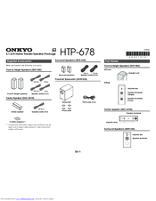 Onkyo HTP-678 User Manual
