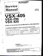 Pioneer VSX-425 Service Manual