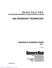 Secura Key RADIO KEY 600 Operating & Installation Manual