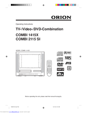 Orion COMBI 1415X Operating Instructions Manual