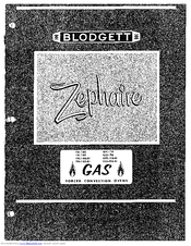 Blodgett Zephaire FA-102 Installation, Operation And Maintenance Manual