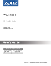 Zyxel Communications WAH7003 User Manual