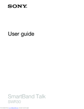 Sony SmartBand TalkSWR30 User Manual