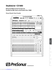 PRESONUS StudioLive CS18AI Visual Quickstart Manual