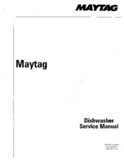 Maytag DWU9200 Service Manual