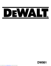 DeWalt DW861 User Manual