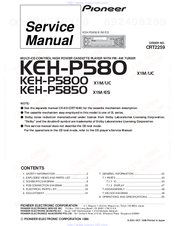Pioneer KEH-P5800 X1M/UC Service Manual