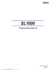 NEC SL100 Programming Manual