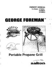 George Foreman GP100SIL Owner's Manual