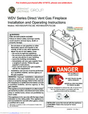 Vermont Castings WDV500PTSCSB Installation And Operating Instructions Manual