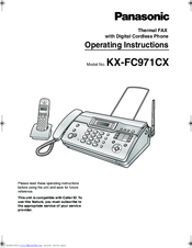 Panasonic KX-FC971CX Operating Instructions Manual