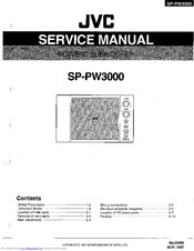 Jvc SP-PW3000 Service Manual