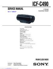 Sony Dream Machine ICF-C490 Service Manual
