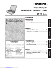 Panasonic Touchbook CF-45 Operating Instructions Manual