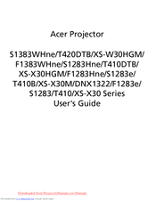 Acer XS-X30M User Manual