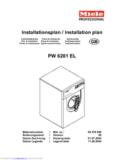 Miele PW 6201 EL Installations Plan