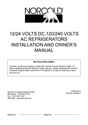Norcold NR740 Series Installation And Owner's Manual