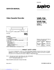 Sanyo VHR-730 Service Manual