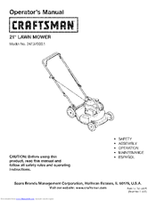 Craftsman 247.370101 Operator's Manual