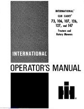 Cub Cadet 127 Operator's Manual